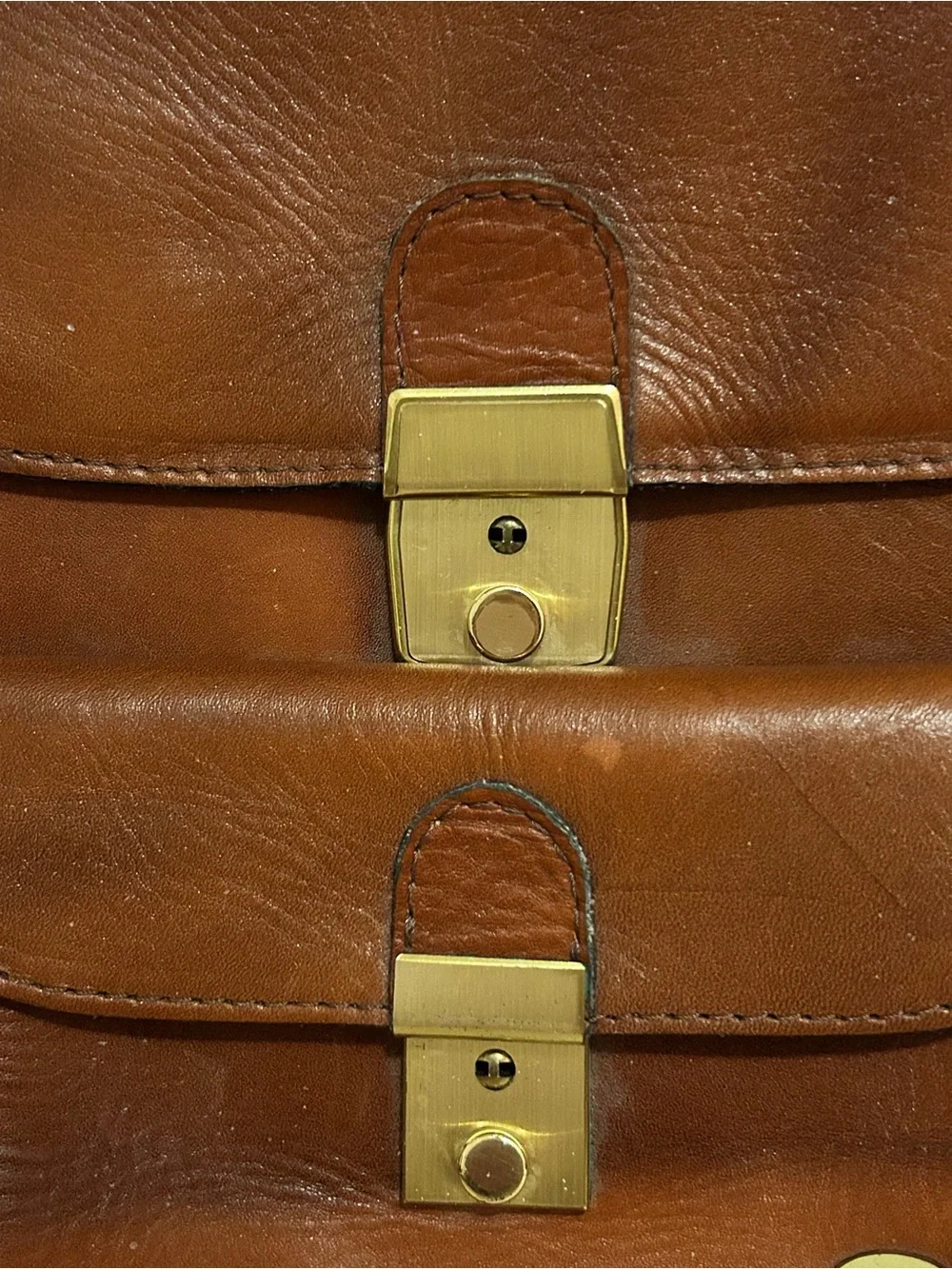 Vintage Jimenez H. Piel Locking Leather Messenger Bag Portfolio Briefcase w/Keys